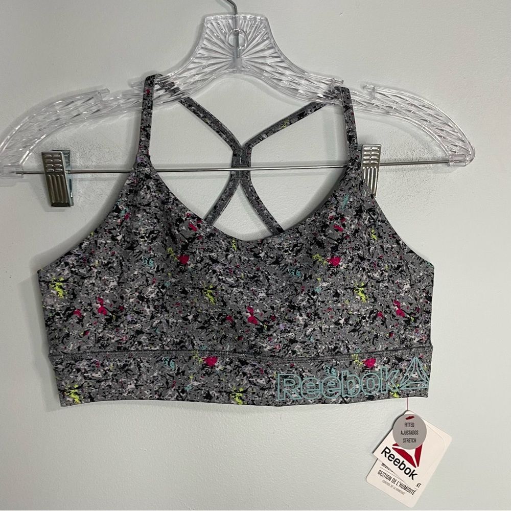 NWT REEBOK Sports Bra Color: Quietshade Girls XL 14/16